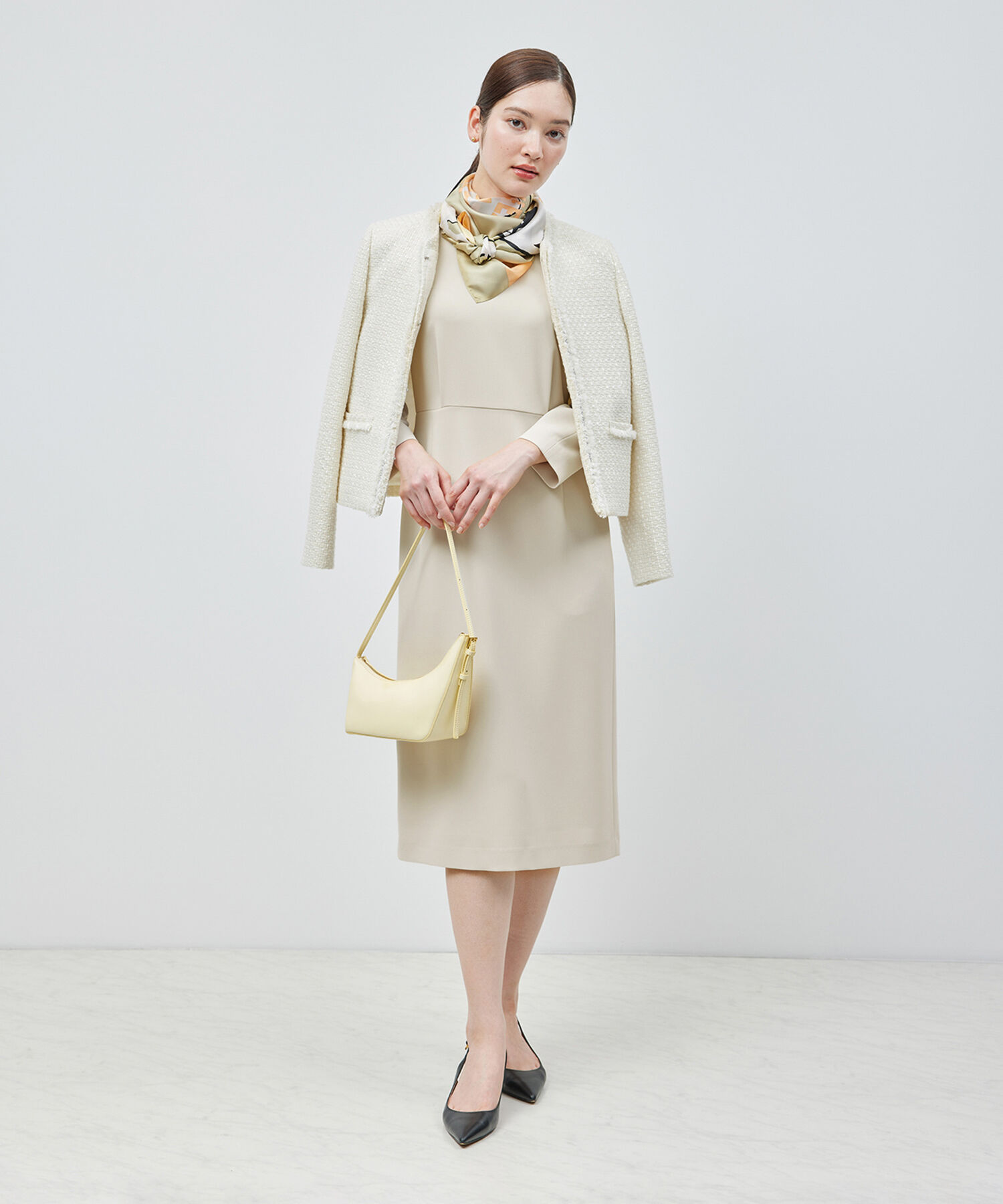 ROPE「トリアセダブルクロスウエストコンシャスワンピース」|ワンピース|