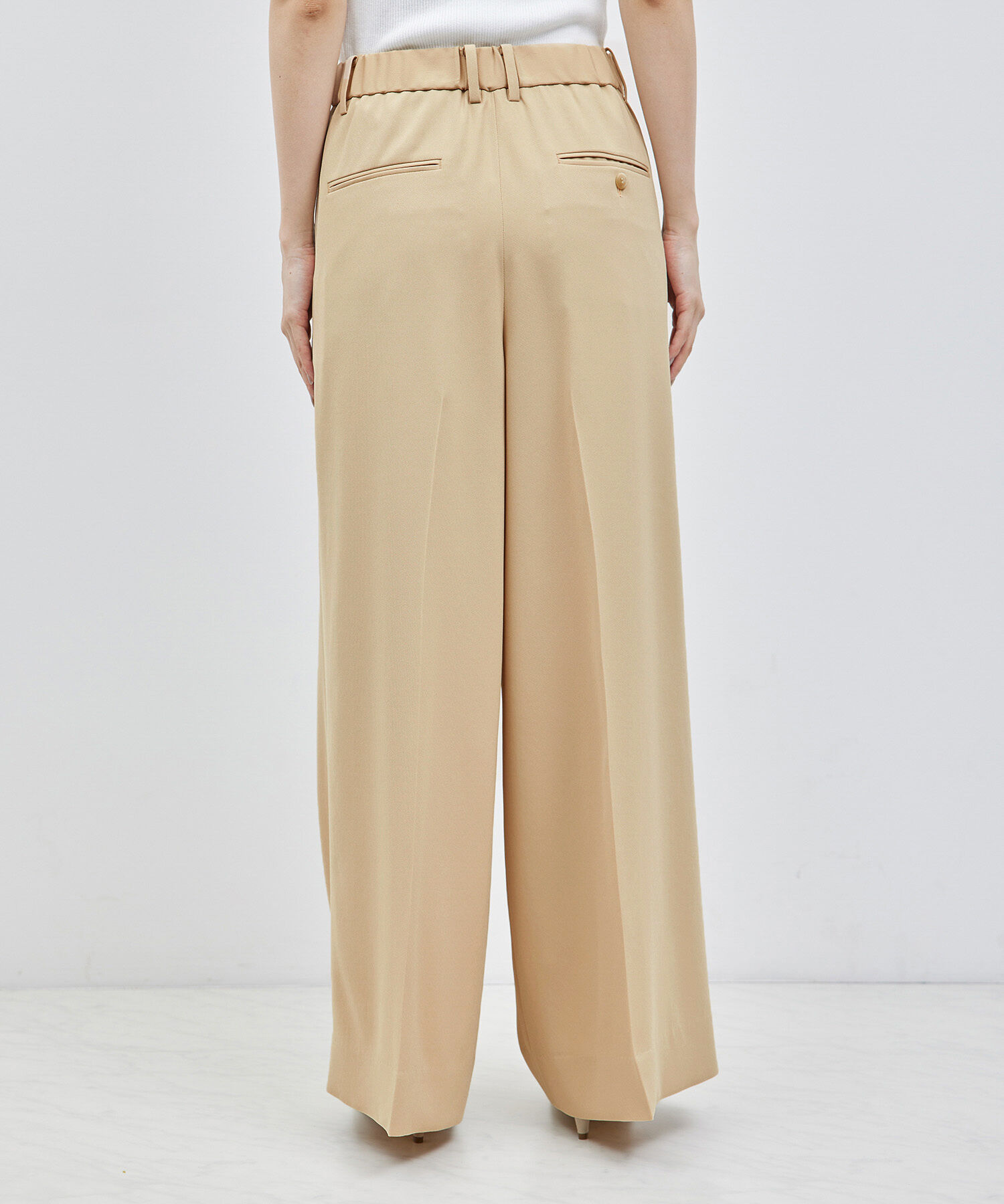 ROPE「トリアセバックサテンワイドパンツ/セットアップ対応【メディア掲載】」|その他|