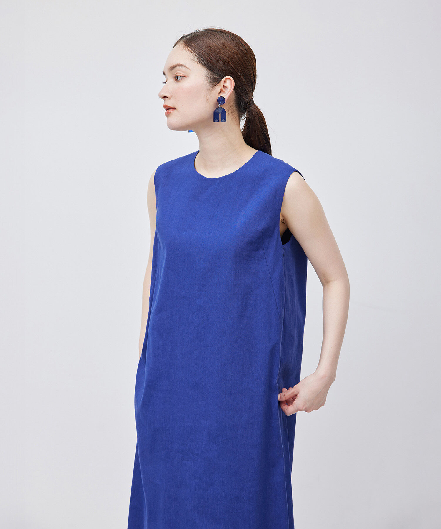 ROPE「麻混ノースリーブワンピース」|ワンピース|