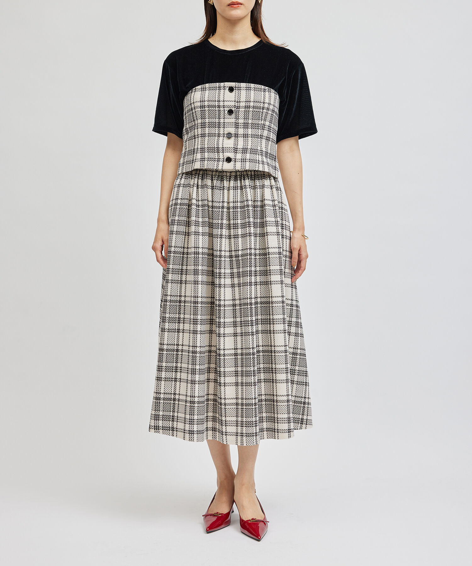 ROPE「ギマチェックビスチェ」|ベスト・ジレ|