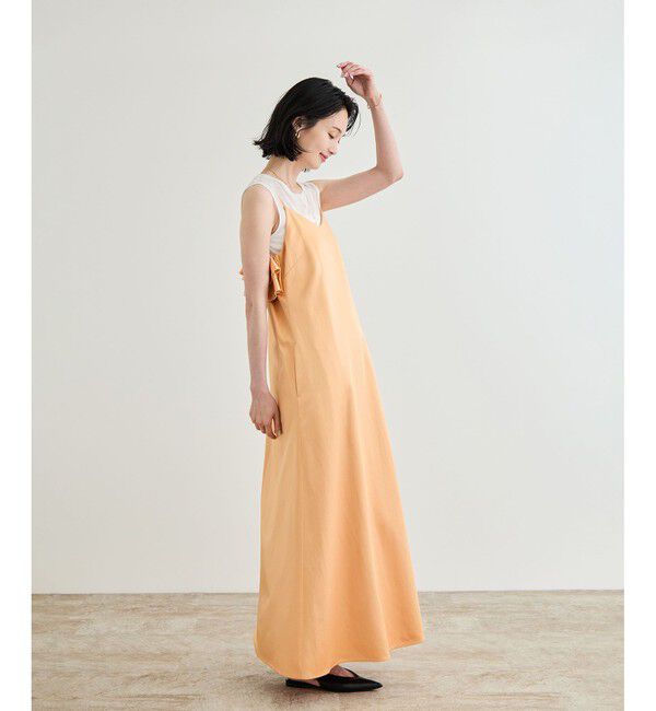 ROPE「【洗える】シャイニーサテンキャミワンピース」|ドレス|
