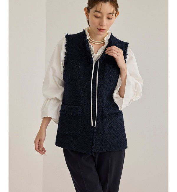 ROPE「ミックスツイードジレベスト」|ベスト・ジレ|