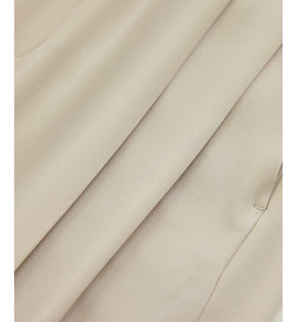 ROPE「【洗える・カセット服・新色追加】バックサテンイージーワイドパンツ/お仕事・通勤・セットアップ対応」|チノ|