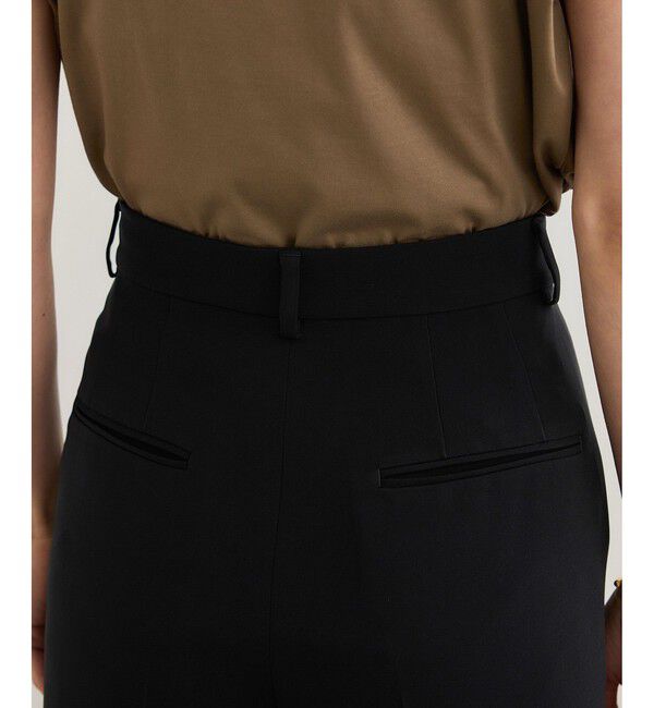 ROPE「[美人パンツ]ダブルクロスワイドパンツ/イージーケア」|チノ|