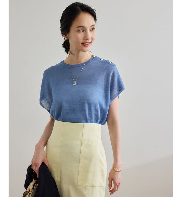 ROPE「ラミー フレンチスリーブプルオーバー/サマーニット」|ニット・セーター|