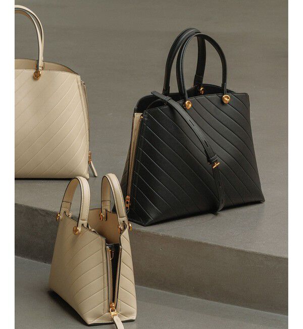 ROPE「【E'POR】【数量限定】Y BAG Medium Emboss」|トートバッグ|ブラック(01)