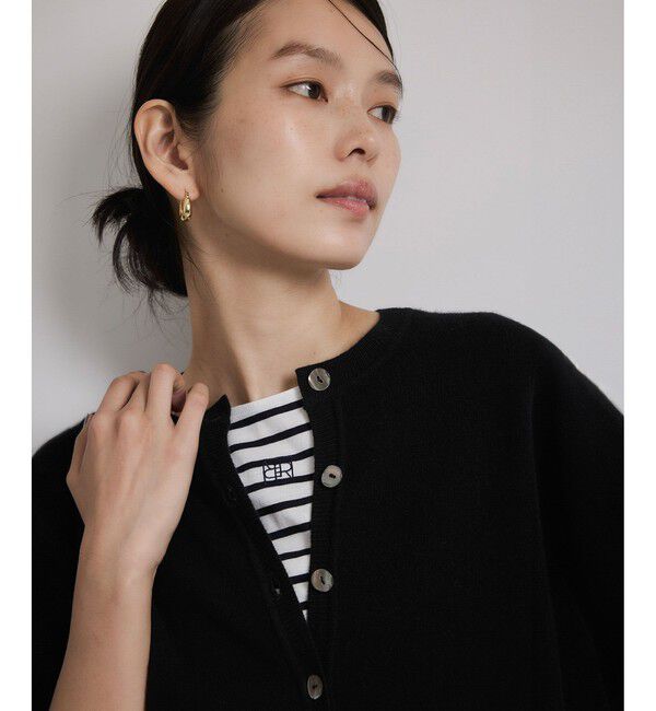 ROPE「【一部WEB限定】ウールカシミヤ ブレンドニットカーディガン/イージーケア」|カーディガン|ブラック(01)