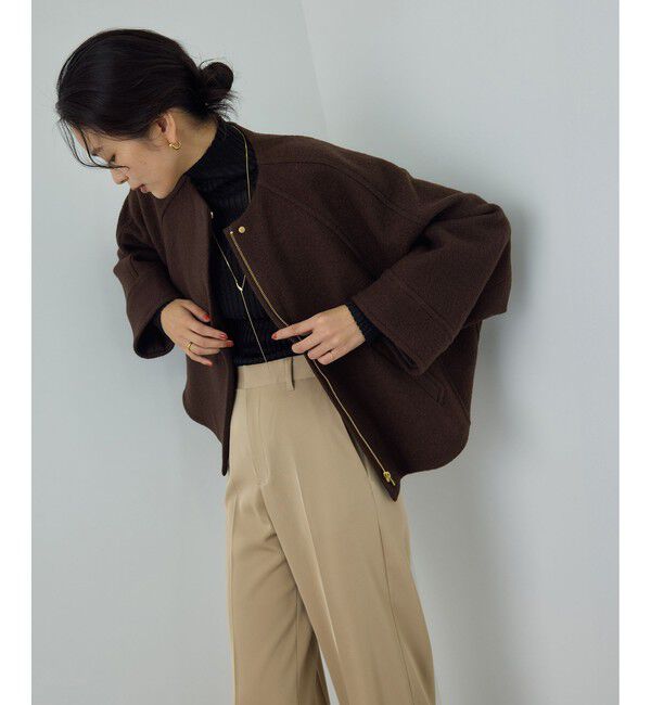 ROPE「圧縮ウールコクーンショート丈コート/Bellandi(ベランディ)」|ブルゾン・スタジャン|