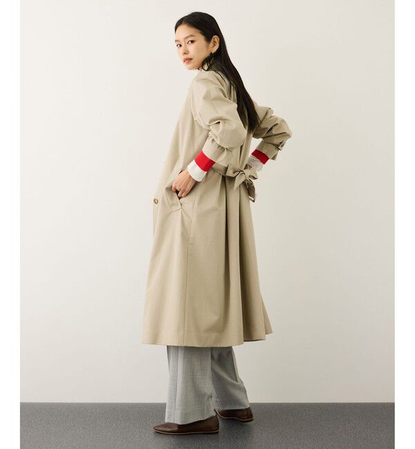 ROPE「ツイルクロス ステンカラースプリングコート」|ステンカラーコート|