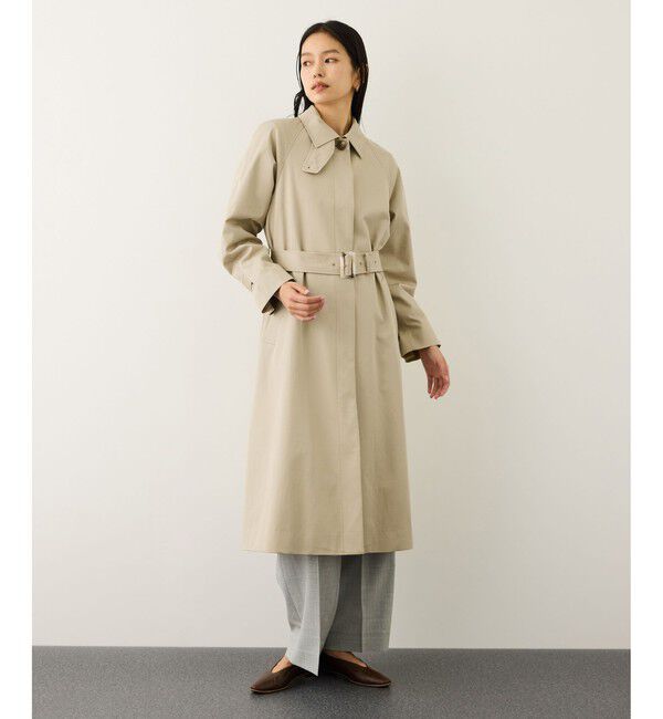 ROPE「ツイルクロス ステンカラースプリングコート」|ステンカラーコート|