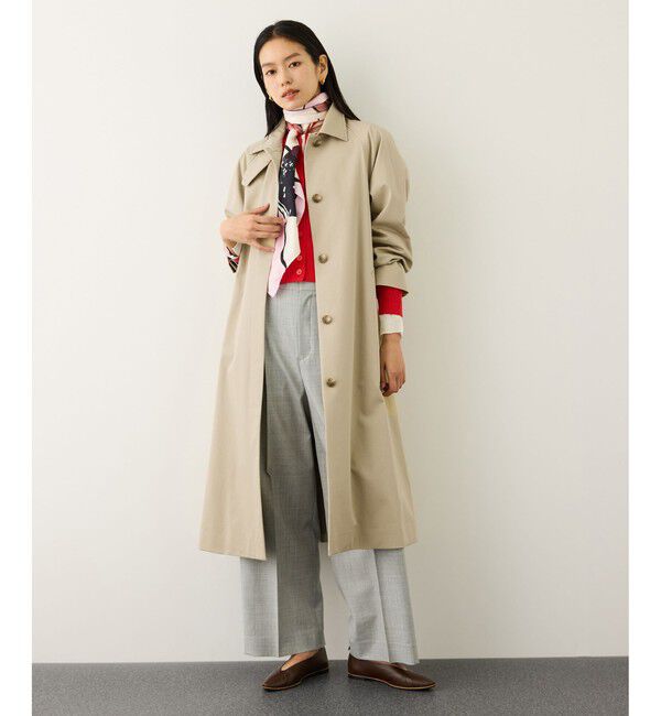 ROPE「ツイルクロス ステンカラースプリングコート」|ステンカラーコート|