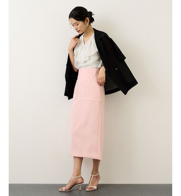 ROPE「[美人スカート]ダブルクロスポケット付きタイトスカート/イージーケア・26SS」|スカート|