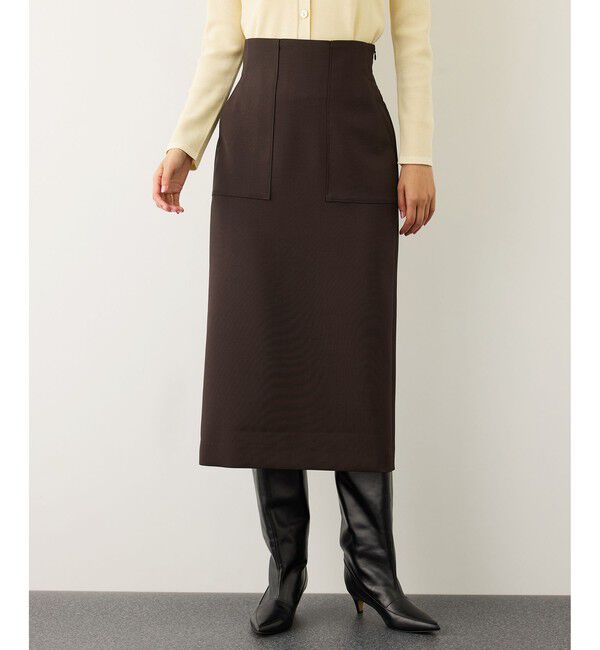 ROPE「[美人スカート]ダブルクロスポケット付きタイトスカート/イージーケア・26SS」|スカート|