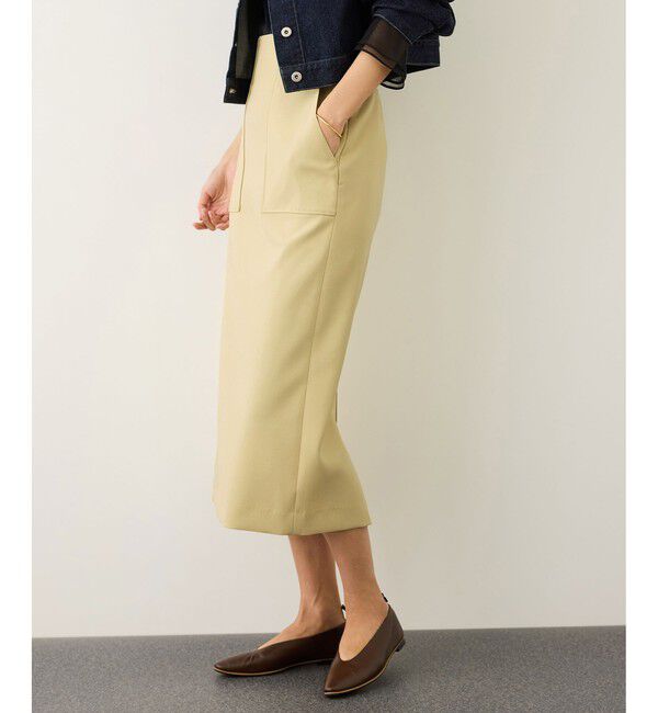 ROPE「[美人スカート]ダブルクロスポケット付きタイトスカート/イージーケア・26SS」|スカート|