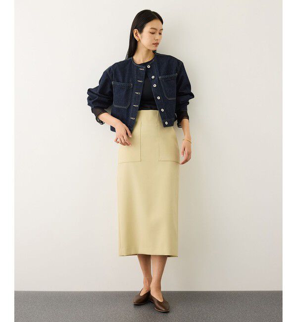 ROPE「[美人スカート]ダブルクロスポケット付きタイトスカート/イージーケア・26SS」|スカート|