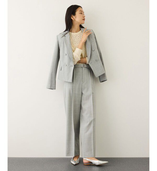 ROPE「ダイヤ柄ポップコーン編みプルオーバー/イージーケア」|ニット・セーター|