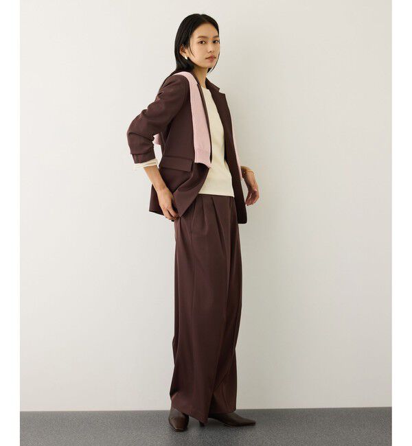 ROPE「シアーフレア袖ドッキングカットソー/イージーケア」|Tシャツ・カットソー|