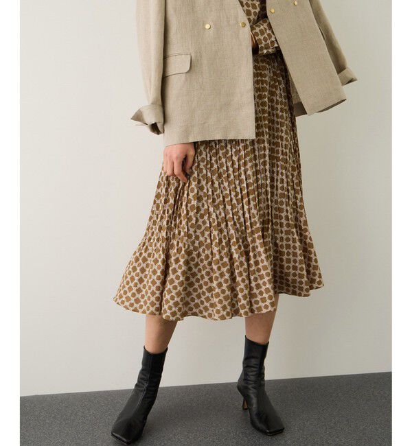 ROPE「ship's rope' オリジナルプリントプリーツタイワンピース」|ワンピース|