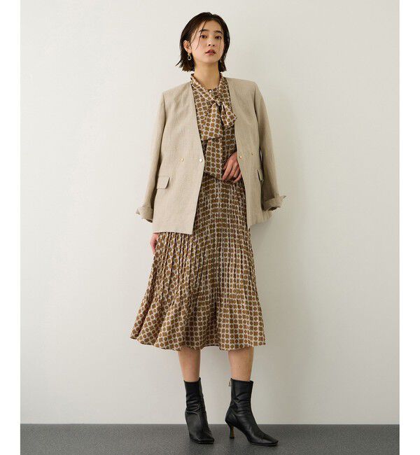 ROPE「ship's rope' オリジナルプリントプリーツタイワンピース」|ワンピース|