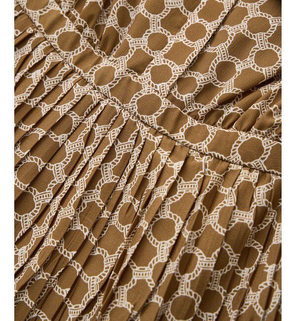 ROPE「ship's rope' オリジナルプリントプリーツタイワンピース」|ワンピース|