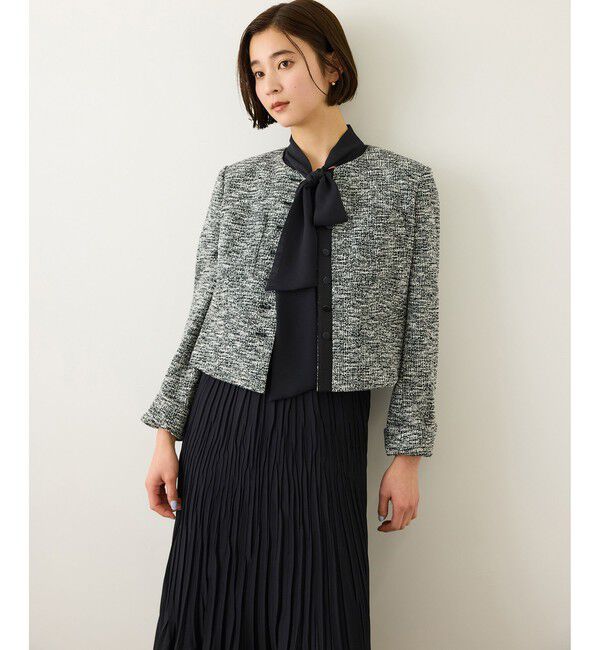 ROPE「ジョーゼットフレンチスリーブプリーツワンピース/26SS」|ワンピース|