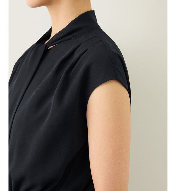 ROPE「ジョーゼットフレンチスリーブプリーツワンピース/26SS」|ワンピース|