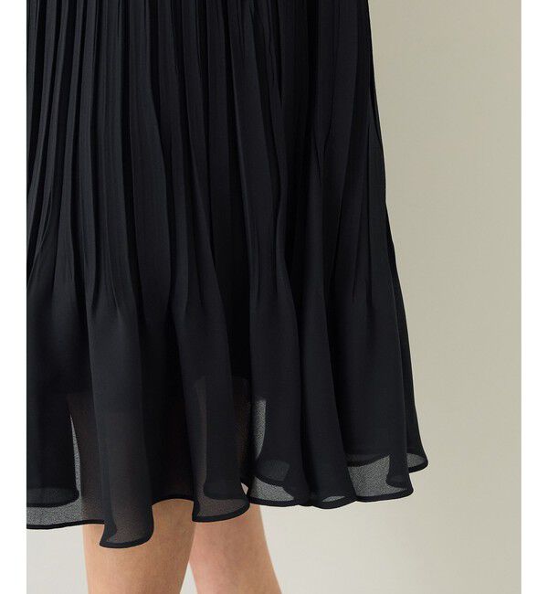 ROPE「ジョーゼットフレンチスリーブプリーツワンピース/26SS」|ワンピース|