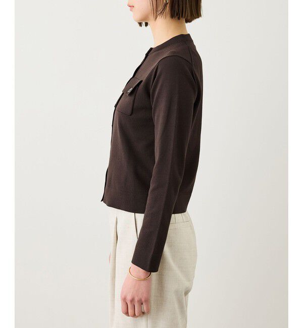 ROPE「ポケットディテールコンパクトカーディガン/イージーケア」|カーディガン|