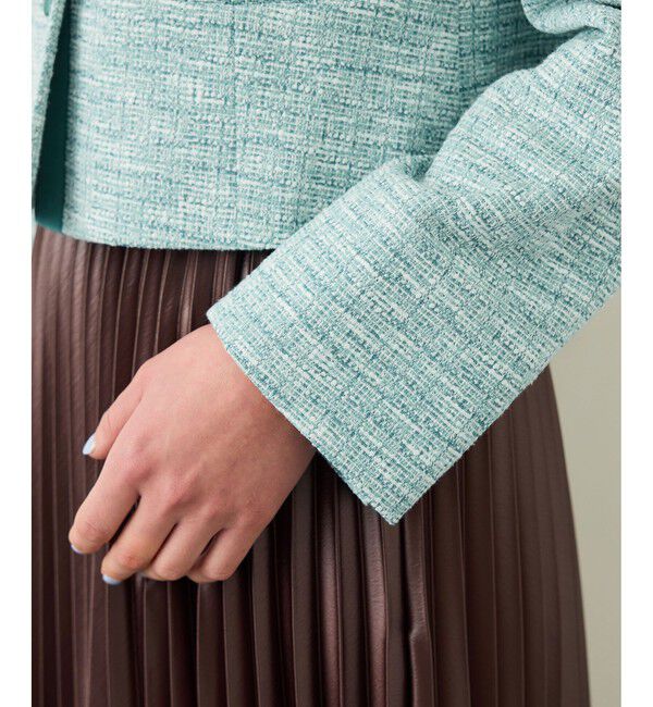 ROPE「ツイードノーカラージャケット」|ノーカラージャケット|