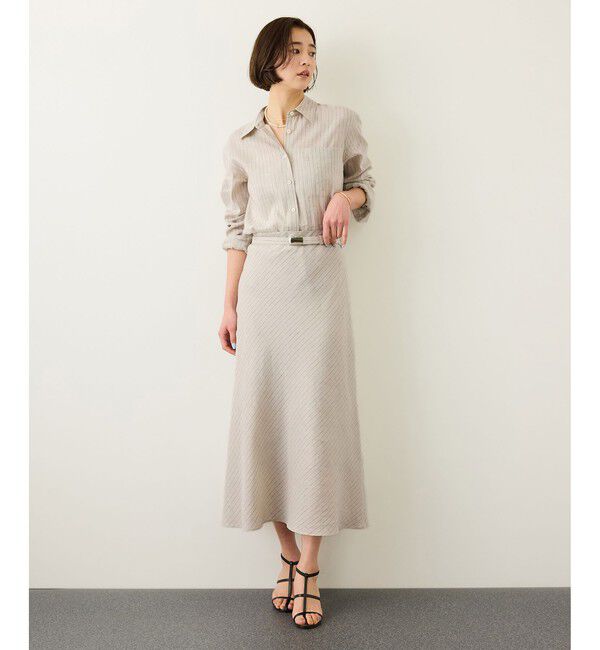 ROPE「リネンシルクコットンシャツ(無地＆ストライプ)/イージーケア・セットアップ対応」|シャツ・ブラウス|