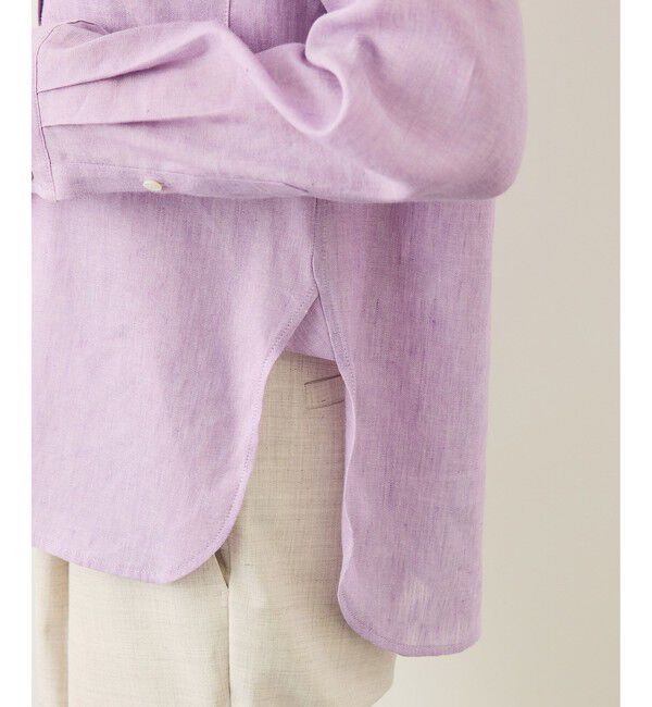 ROPE「リネンシルクコットンシャツ(無地＆ストライプ)/イージーケア・セットアップ対応」|シャツ・ブラウス|