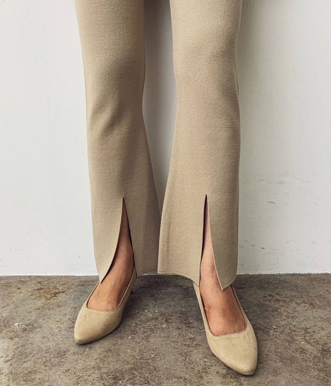 VIS「【セットアップ対応】スリット入りニットパンツ」|その他|