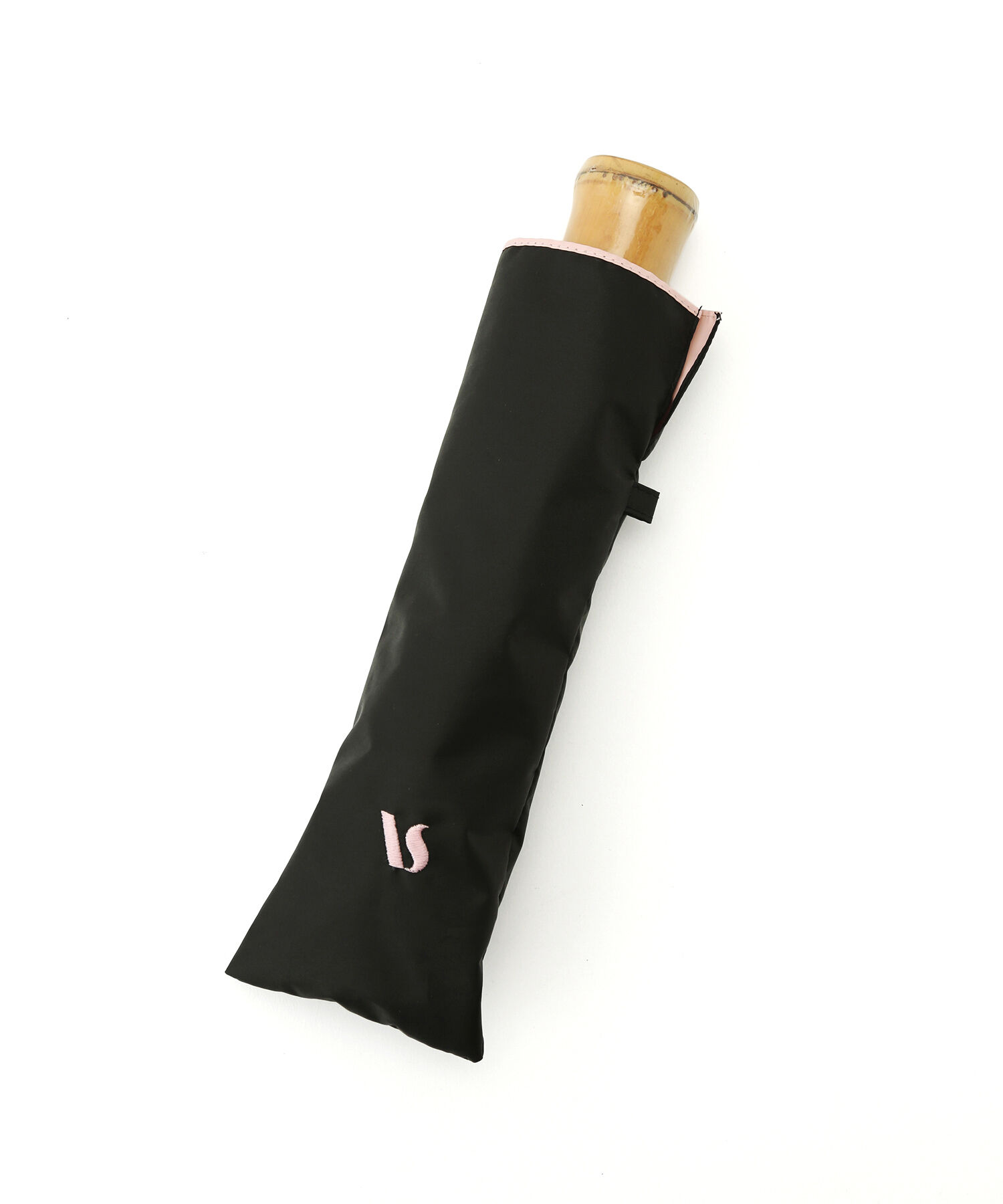 VIS「【晴雨兼用/遮光率100%】バンブーハンドルコンパクト折り畳み傘」|傘|