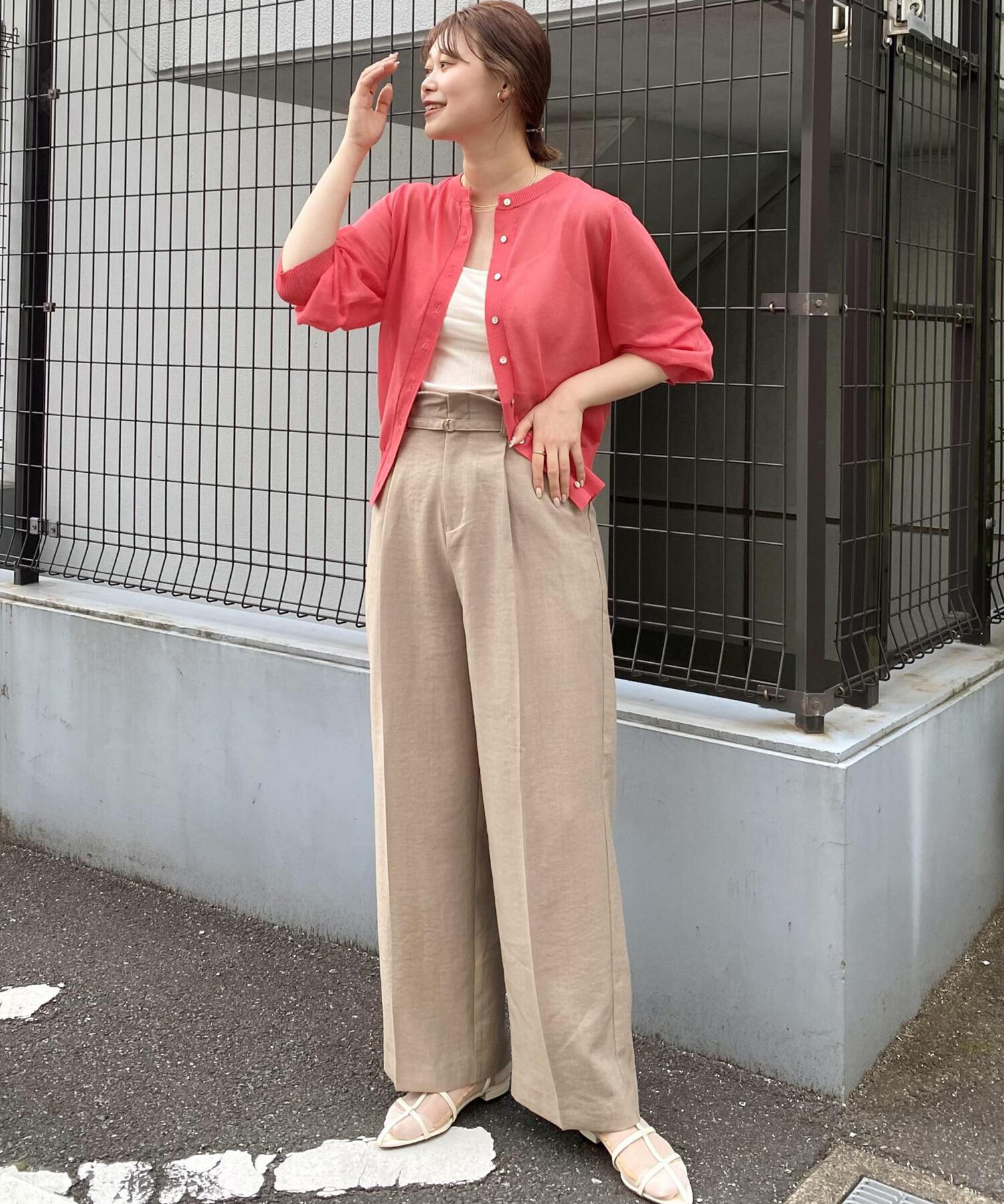 Juze「ボーンアンクルストラップフラットサンダル」|サンダル|