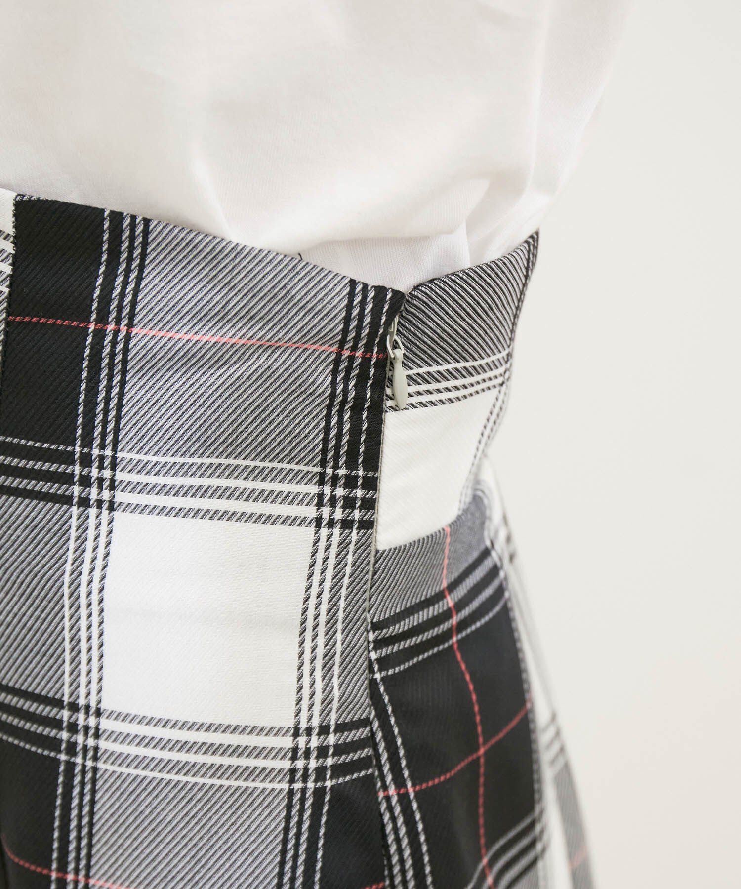 VIS「【洗える】先染めチェックハイウエストフレアスカート」|スカート|