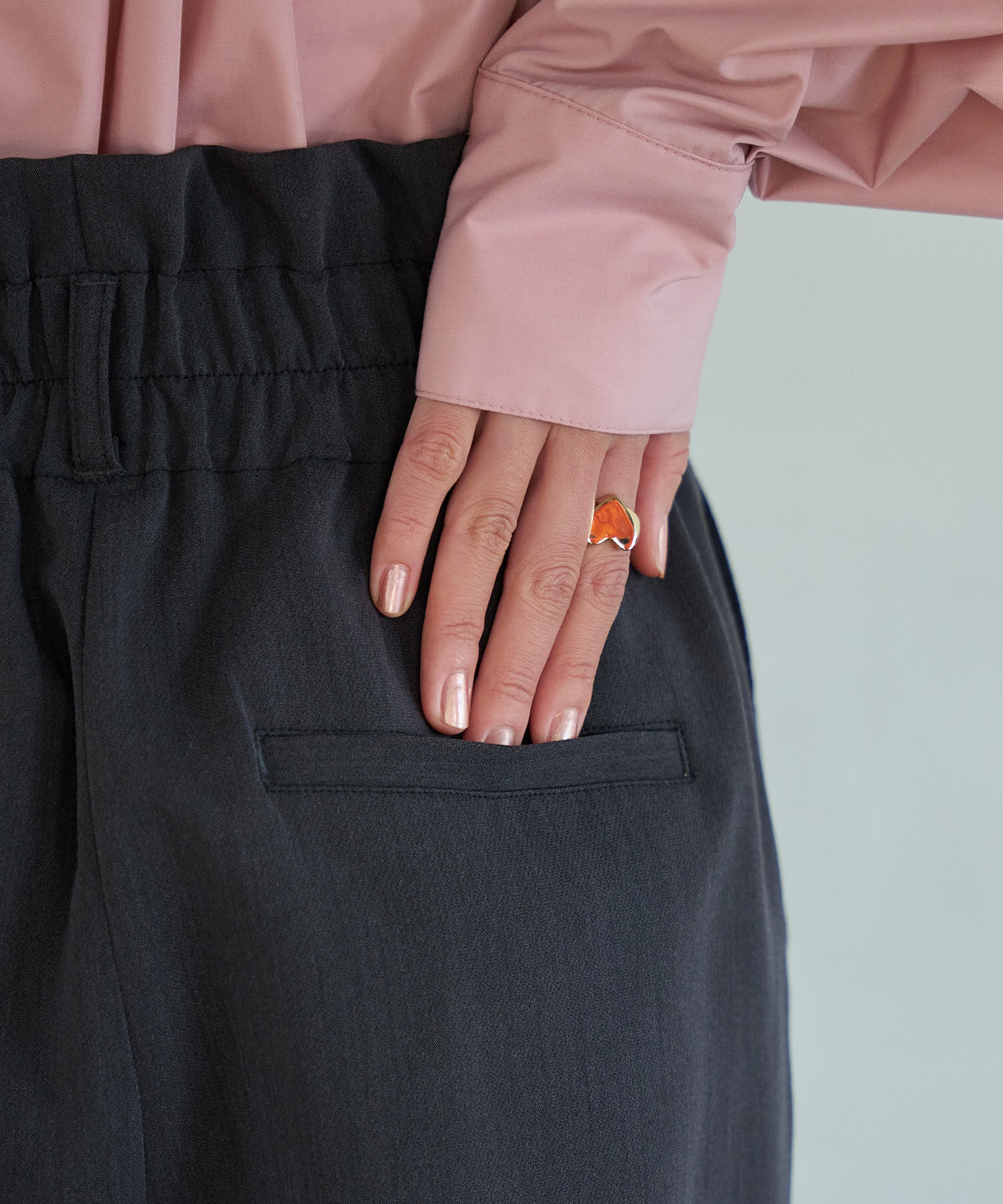 VIS「【洗える・防シワ】美easy裏起毛ワイドパンツ」|スラックス|