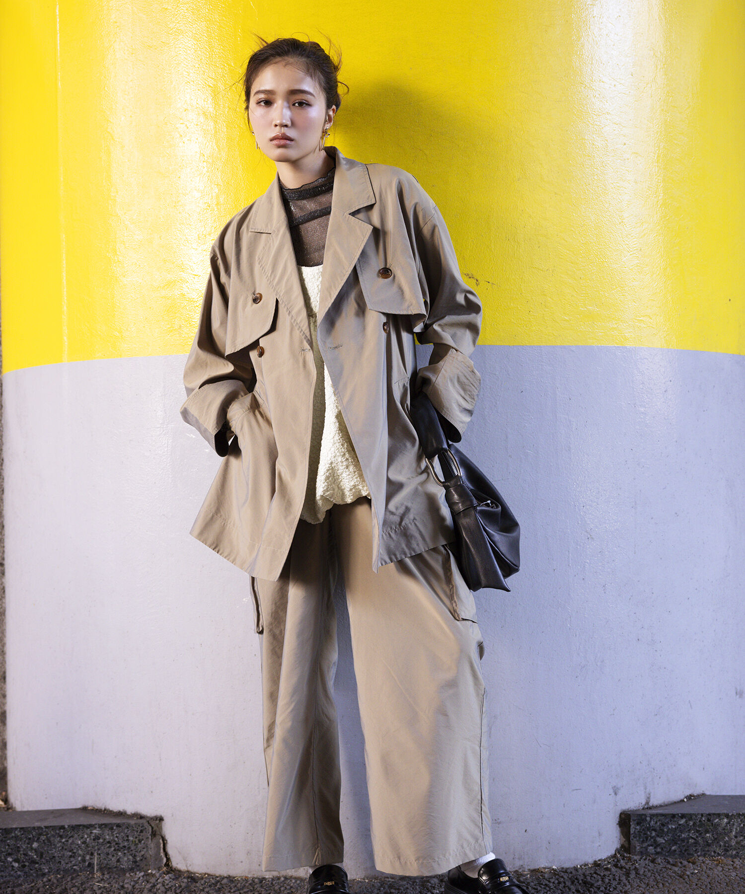 VIS「ジャガードバルーンリボンキャミソール」|キャミソール|