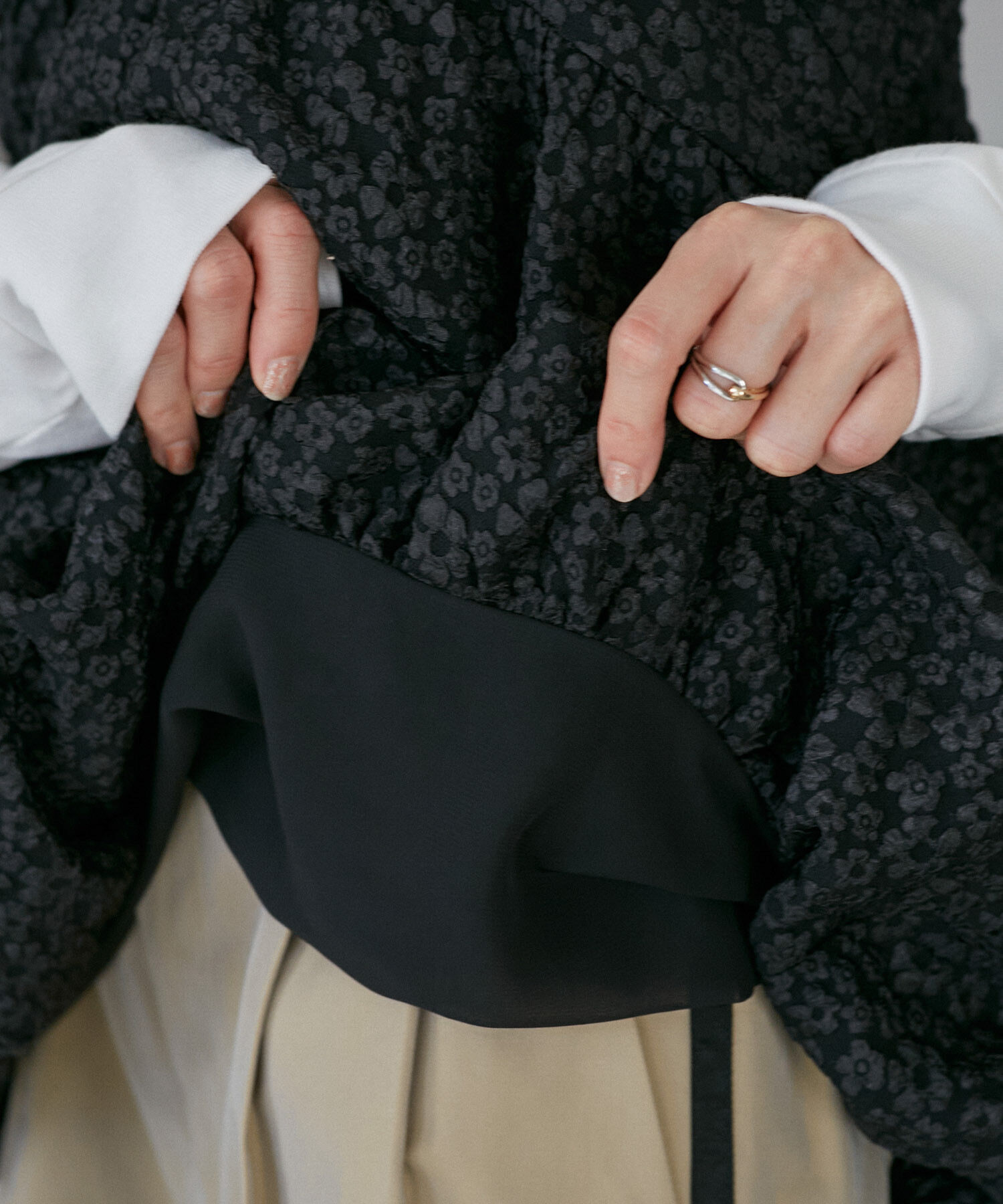 VIS「ジャガードバルーンリボンキャミソール」|キャミソール|