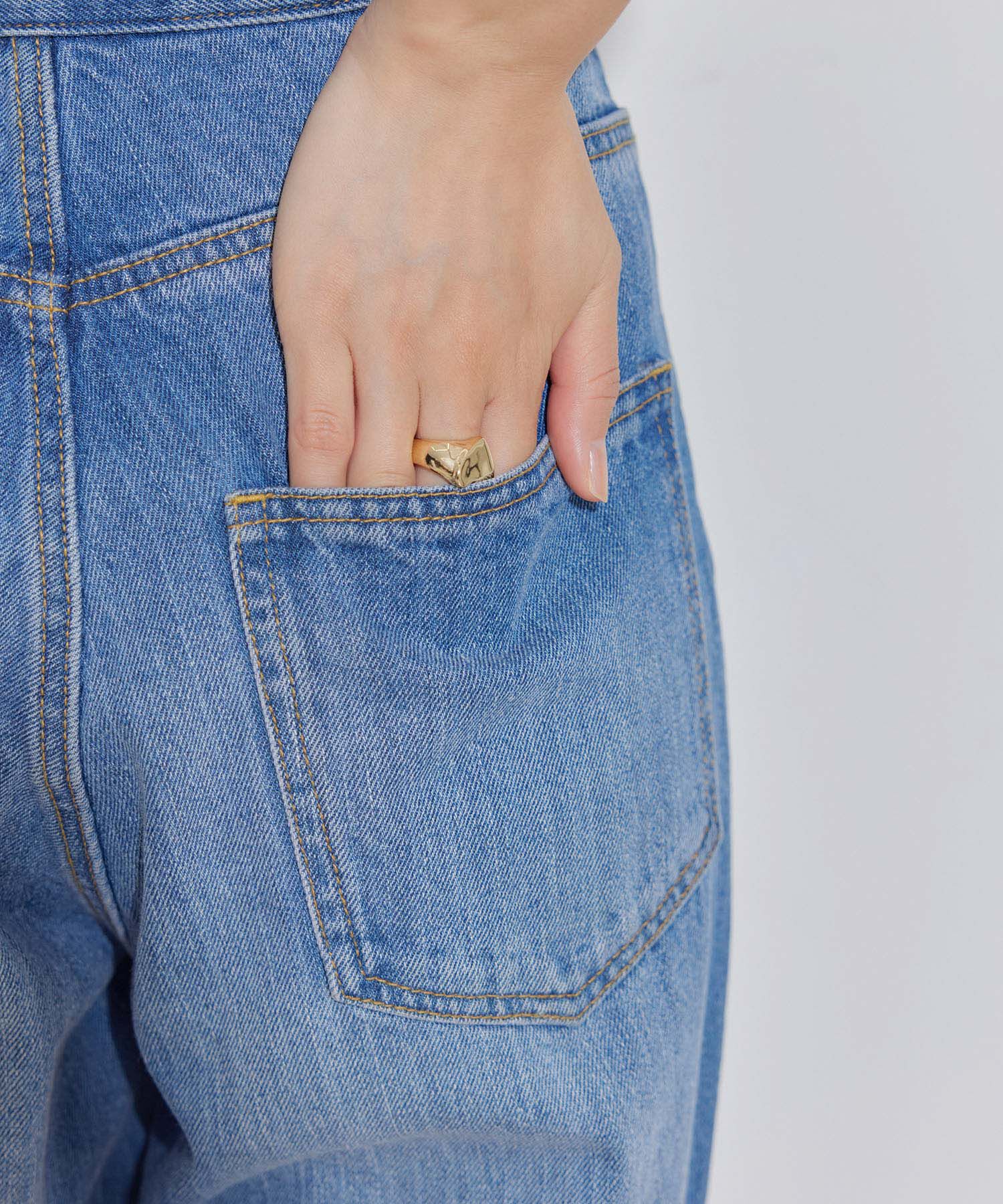 VIS「折り返しフレア箔デニム」|デニム|