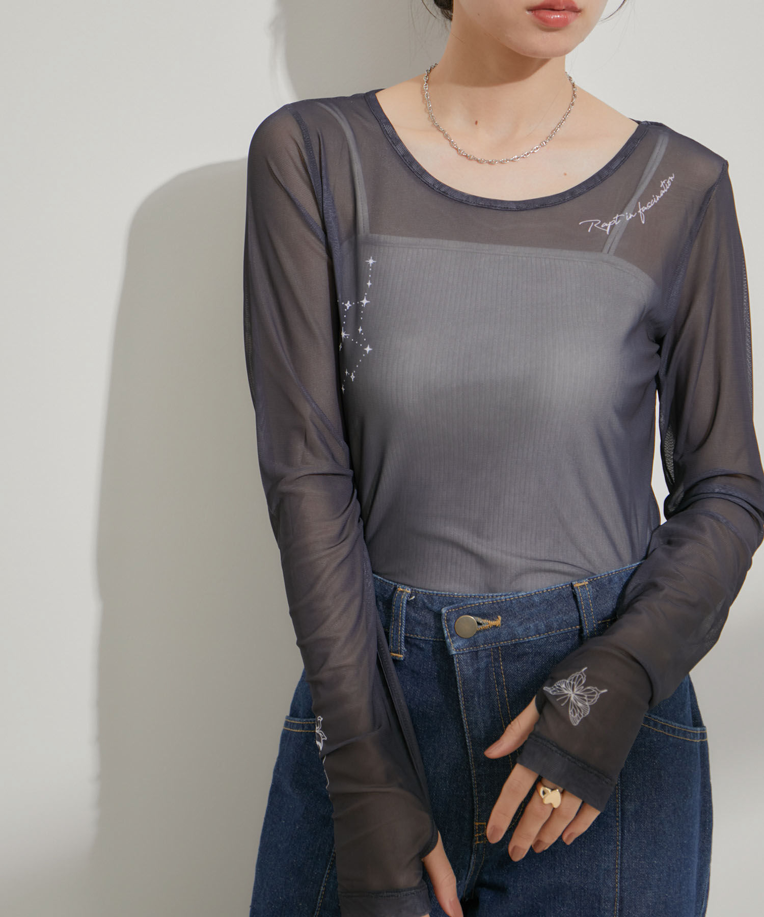 VIS「【洗える】シアータトゥートップス」|Tシャツ・カットソー|スミクロ(05)