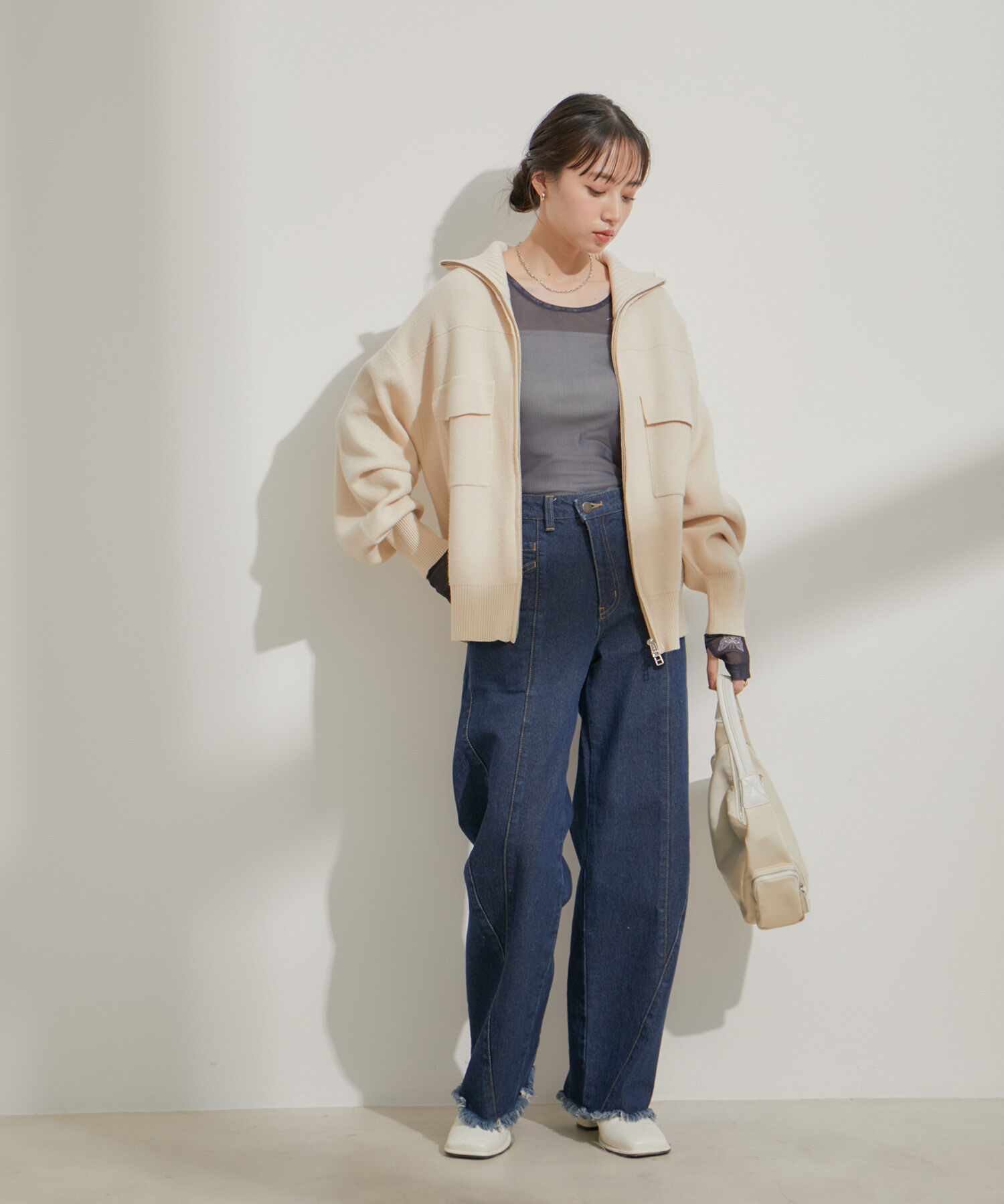 VIS「【洗える】シアータトゥートップス」|Tシャツ・カットソー|