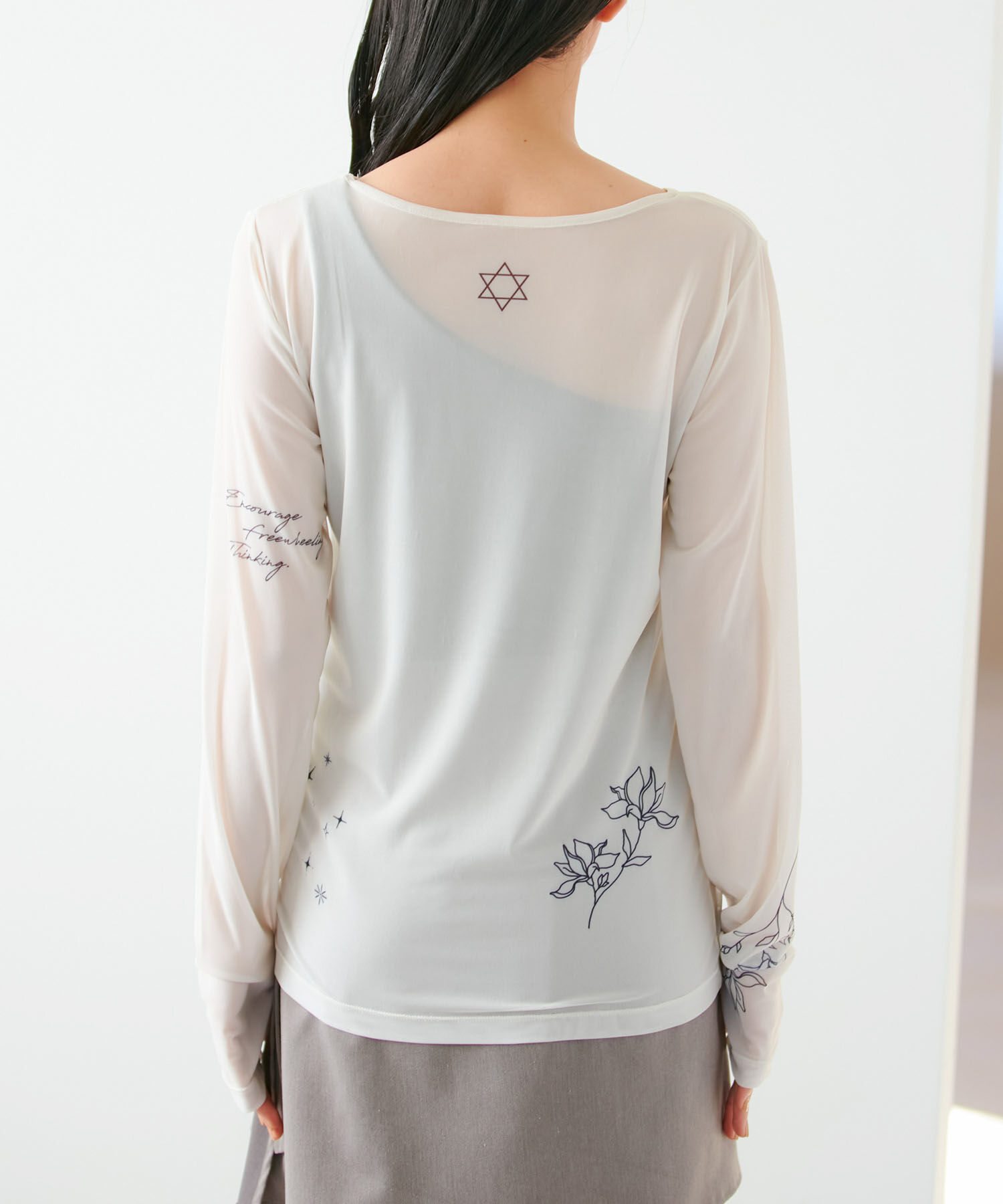 VIS「【洗える】シアータトゥートップス」|Tシャツ・カットソー|