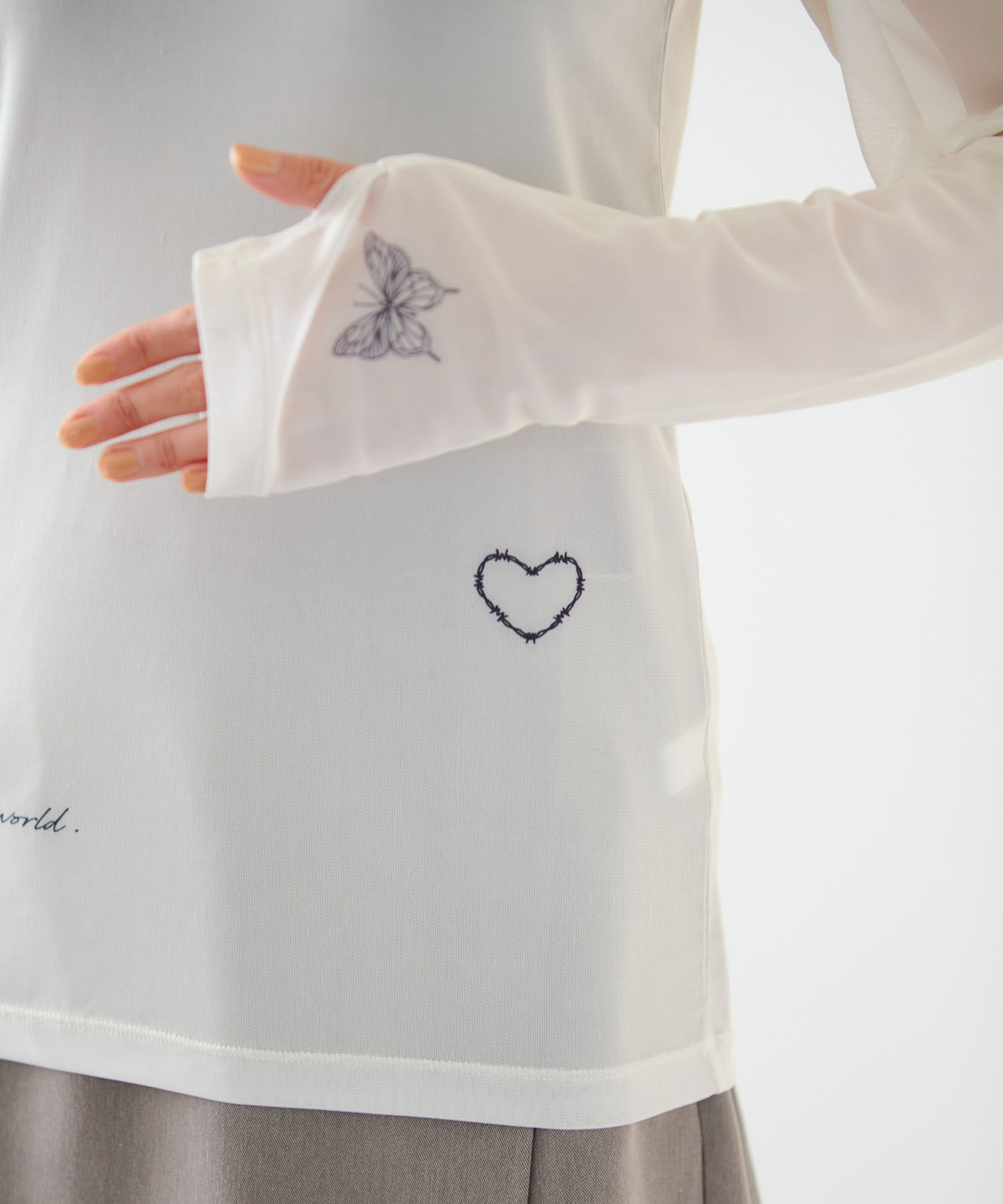 VIS「【洗える】シアータトゥートップス」|Tシャツ・カットソー|