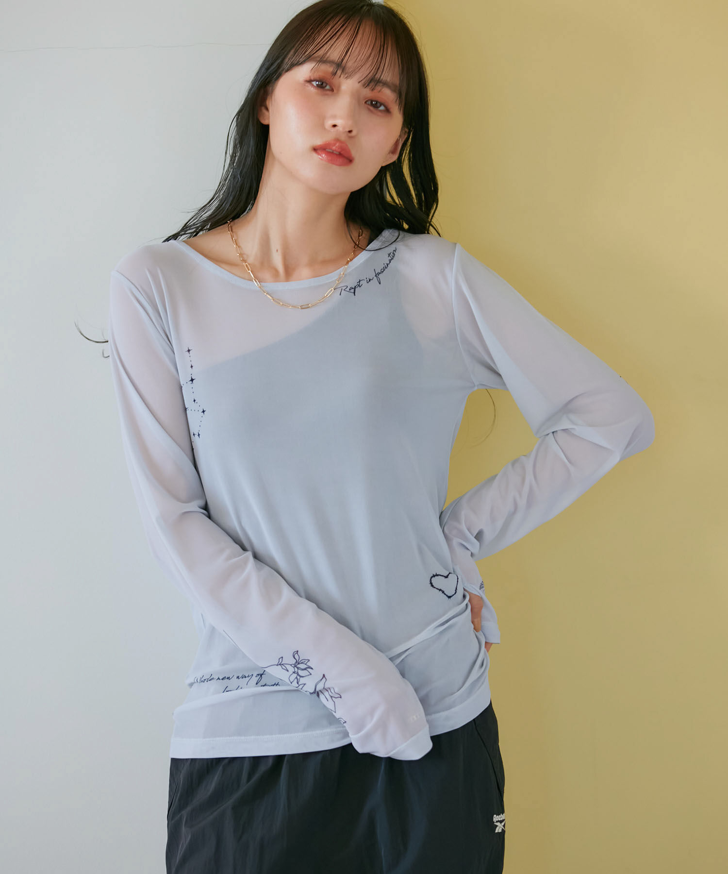 VIS「【洗える】シアータトゥートップス」|Tシャツ・カットソー|