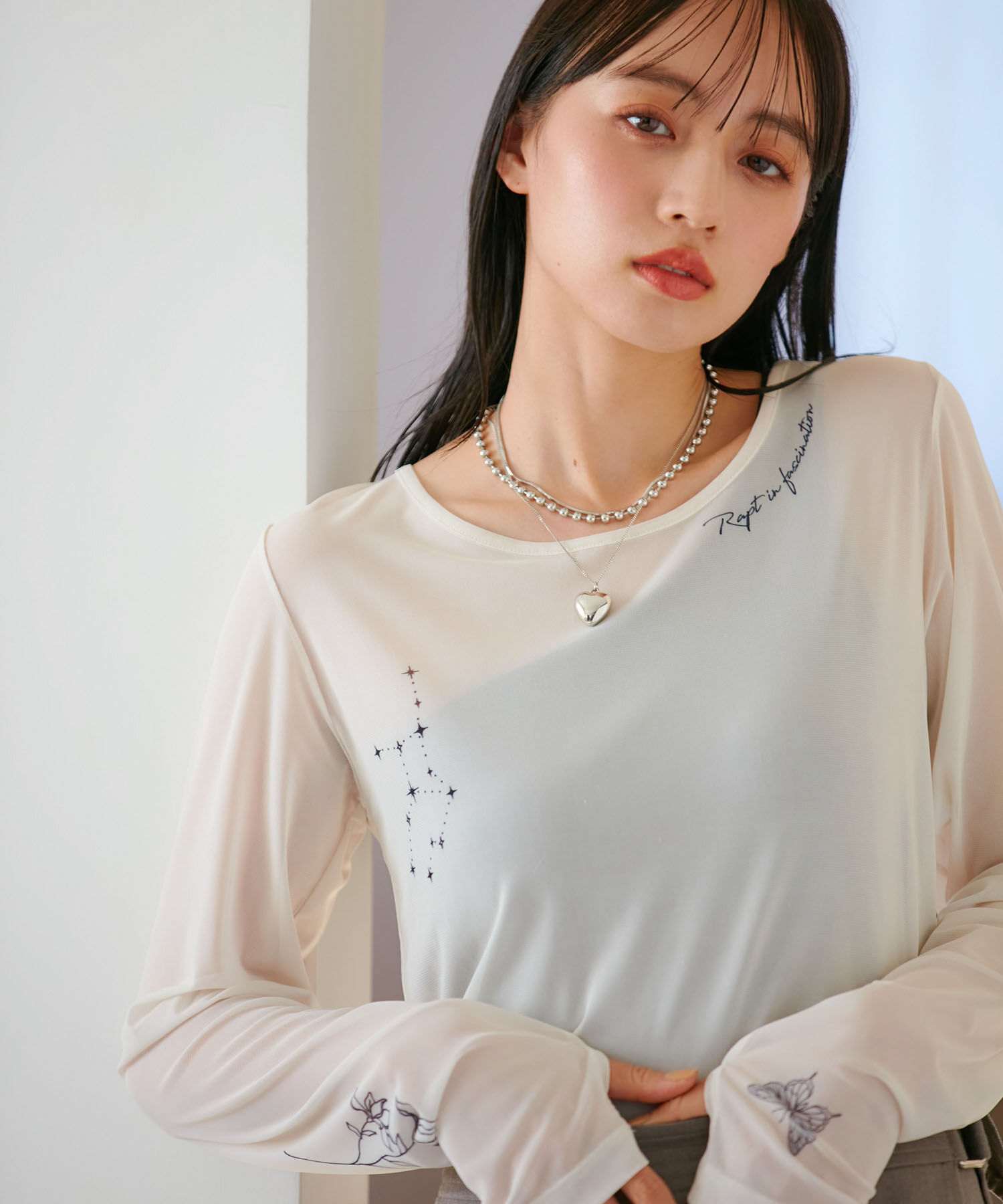 VIS「【洗える】シアータトゥートップス」|Tシャツ・カットソー|