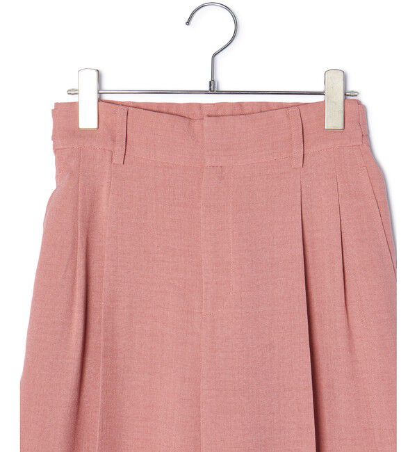 VIS「【美easy】リネンライクワンタックワイドスラックスパンツ【接触冷感/洗える】」|スラックス|