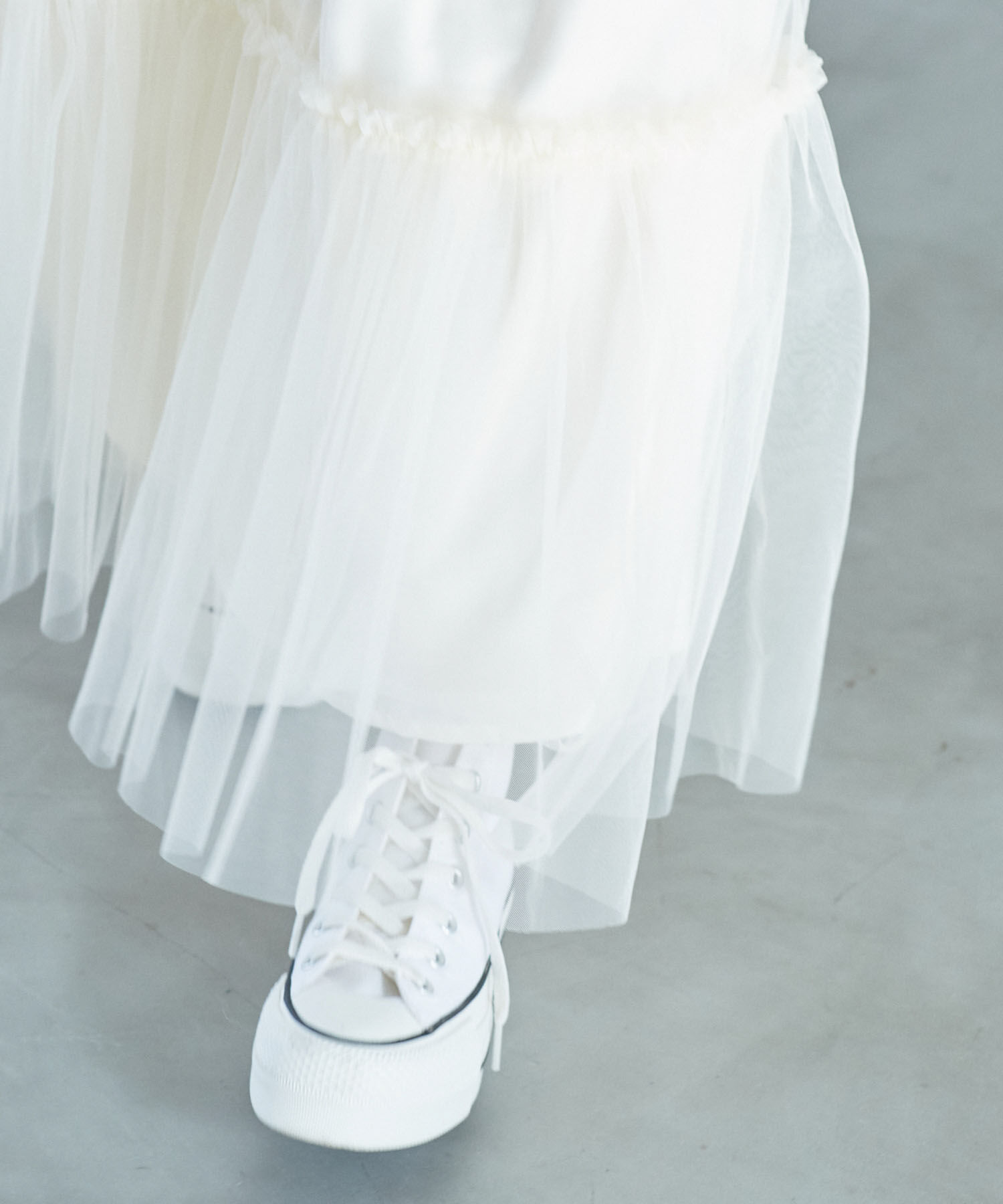 VIS「ニュアンス柄チュールスカート」|スカート|