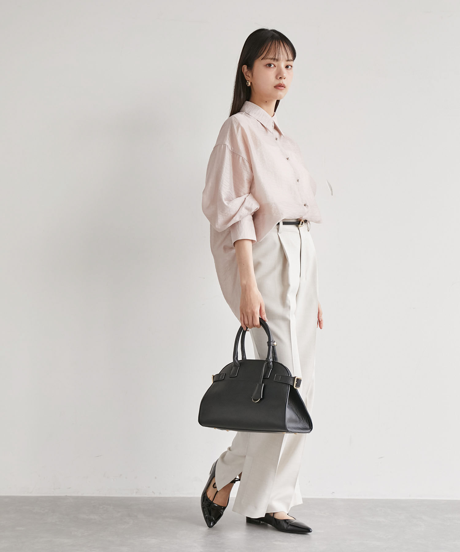 VIS「メタル釦シンプルシアーシャツ」|シャツ・ブラウス|