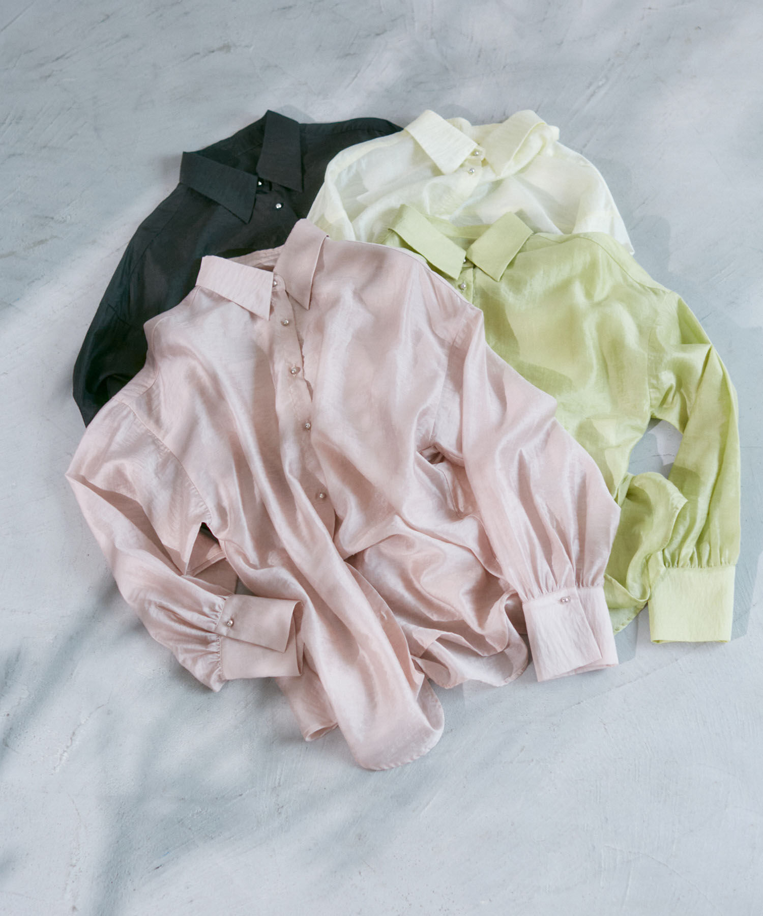 VIS「メタル釦シンプルシアーシャツ」|シャツ・ブラウス|