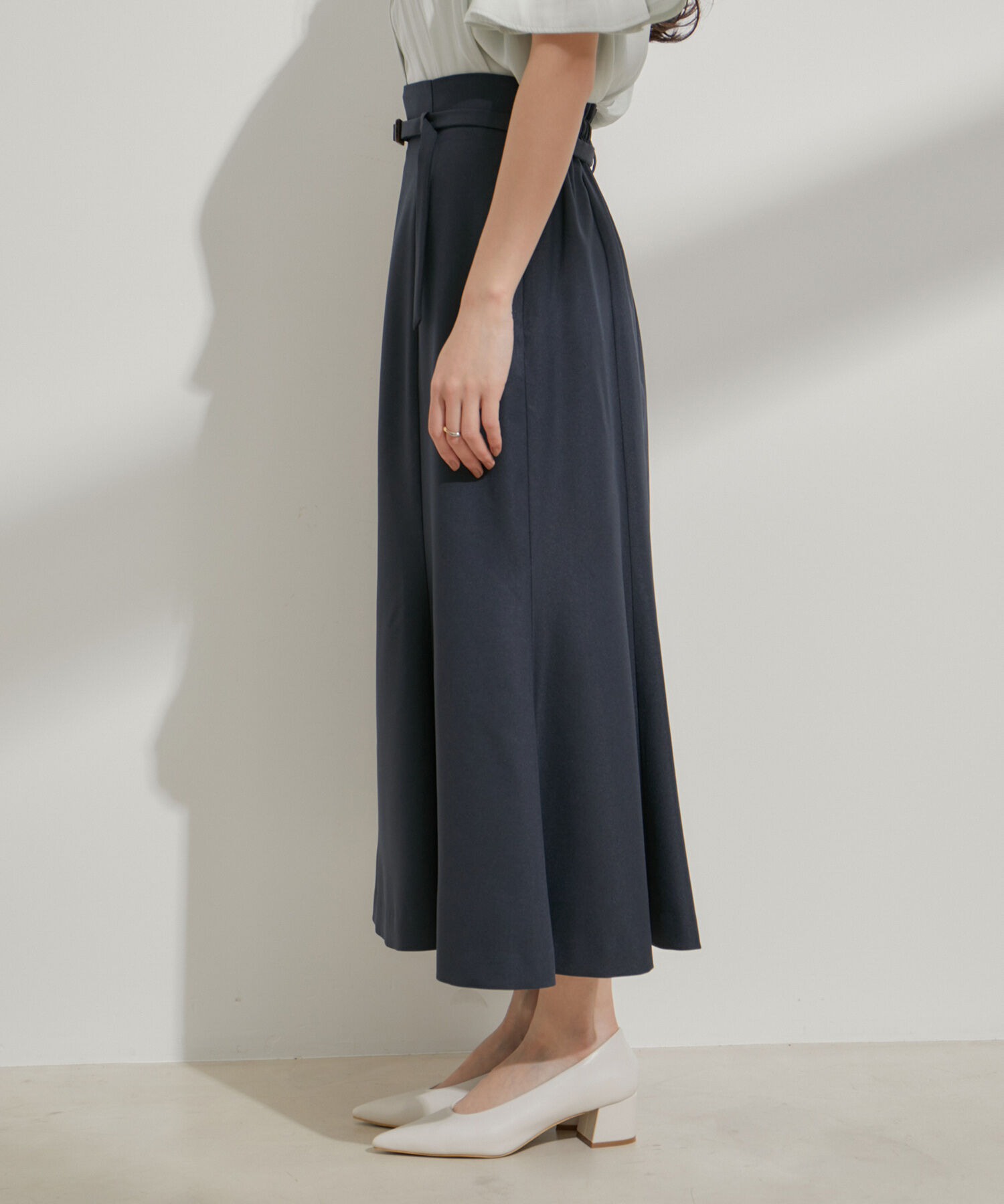 VIS「【洗える】共布ベルト付マーメイドスカート」|スカート|